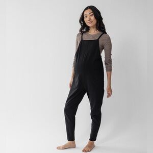 Storq Anytime Overalls Maternity Cotton Jumpsuit Black 2
